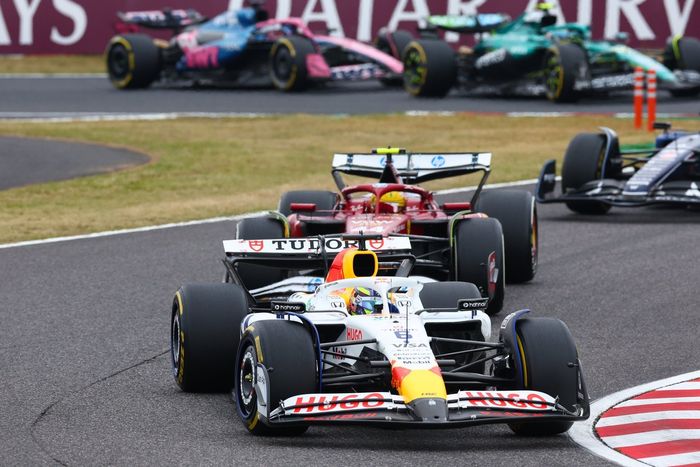 Lewis Hamilton, Ferrari, Isack Hadjar, Racing bulls Team