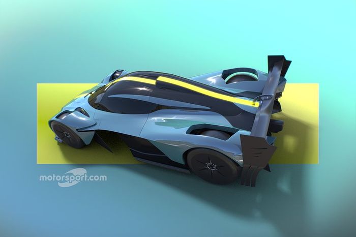 Render de Motorsport Network del hipercoche basado en el Aston Martin Valyrie 