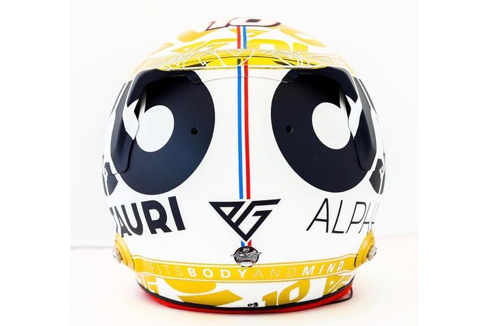 Casco de Pierre Gasly, AlphaTauri