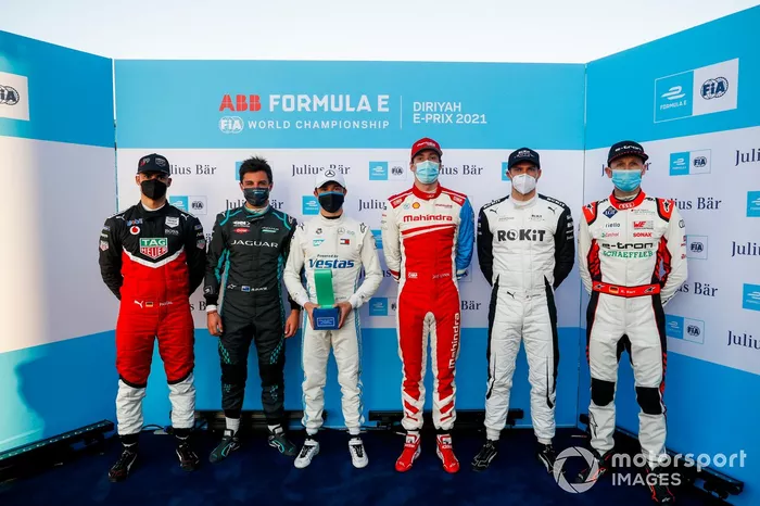 Pascal Wehrlein, Tag Heuer Porsche, Mitch Evans, Panasonic Jaguar Racing, Nyck de Vries, Mercedes Benz EQ, Alex Lynn, Mahindra Racing, Edoardo Mortara, Venturi, Rene Rast, Audi Sport ABT Schaeffler 