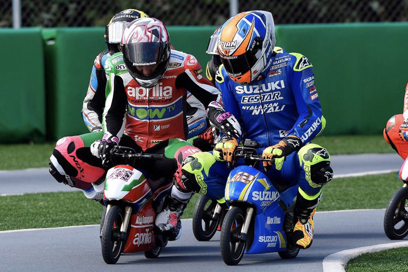 Aleix Espargaro, Aprilia Racing Team Gresini, Alex Rins, Team Suzuki MotoGP, carrera de minimotos