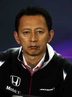 Yusuke Hasegawa, director del programa de F1 de Honda en la Conferencia de prensa FIA
