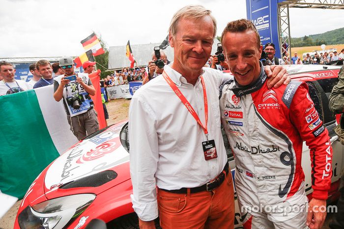 Ganador Kris Meeke, Citroën DS3 WRC, Citroën World Rally Team con Ari Vatanen