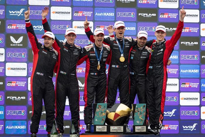 Elfyn Evans, Scott Martin, Toyota Gazoo Racing WRT Toyota GR Yaris Rally1, Sébastien Ogier, Vincent Landais, Toyota Gazoo Racing WRT Toyota GR Yaris Rally1, Sami Pajari, Marko Salminen, Toyota Gazoo Racing WRT Toyota GR Yaris Rally1.