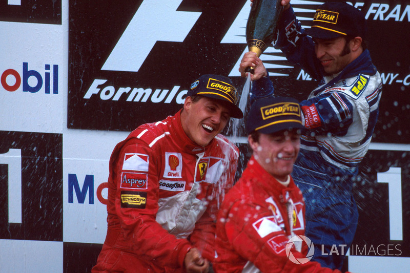 Podium: 1. Michael Schumacher, 2. Heinz-Harald Frentzen, 3. Eddie Irvine