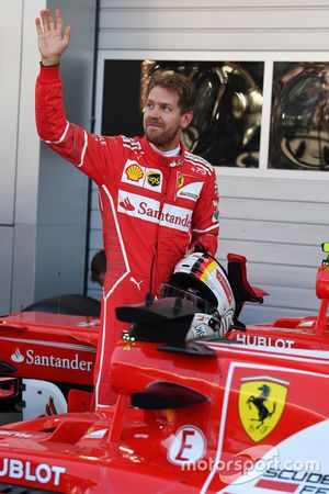 Ganador de la pole Sebastian Vettel, Ferrari