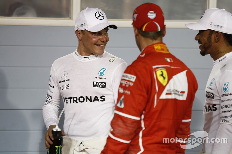 Polesitter: Valtteri Bottas, Mercedes AMG, second place Lewis Hamilton, Mercedes AMG, third place Se