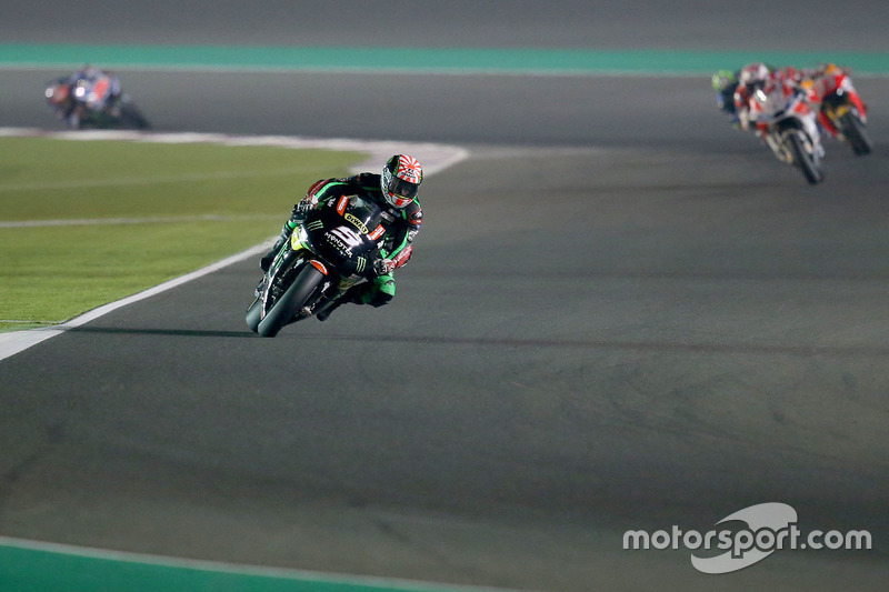 Johann Zarco, Monster Yamaha Tech 3, sur le point de chuter