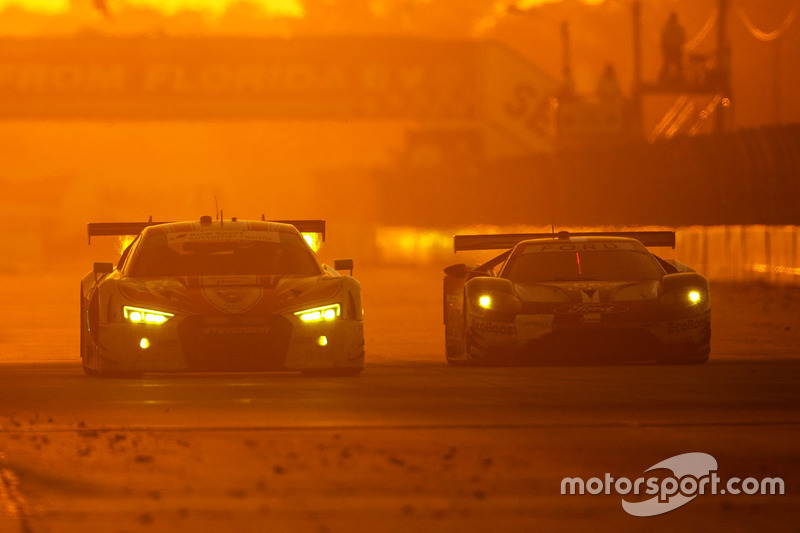 #57 Stevenson Motorsports Audi R8 LMS GT3: Andrew Davis, Lawson Aschenbach, Matt Bell, #66 Ford Perf