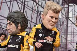 Driver caricatures of Carlos Sainz Jr., Renault Sport F1 Team, Nico Hulkenberg, Renault Sport F1 Team
