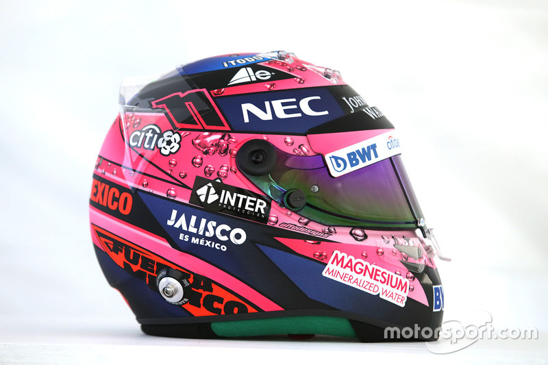 Capacete de Sergio Perez, Sahara Force India F1