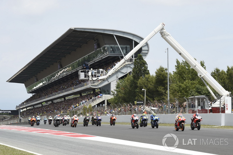 Marc Marquez, Repsol Honda Team, Jorge Lorenzo, Ducati Team, race start