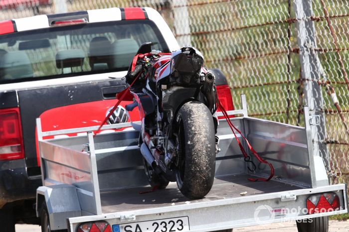Moto dañada de Alex Márquez, Gresini Racing