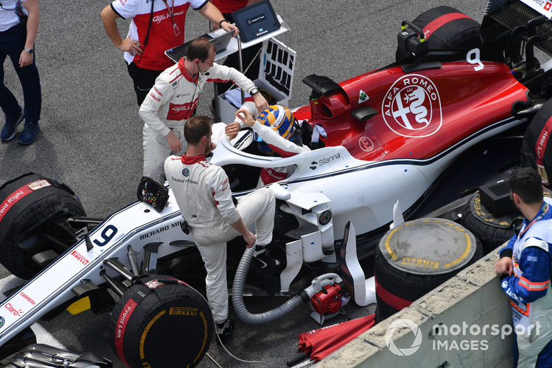 Marcus Ericsson, Alfa Romeo Sauber C37 on the grid 