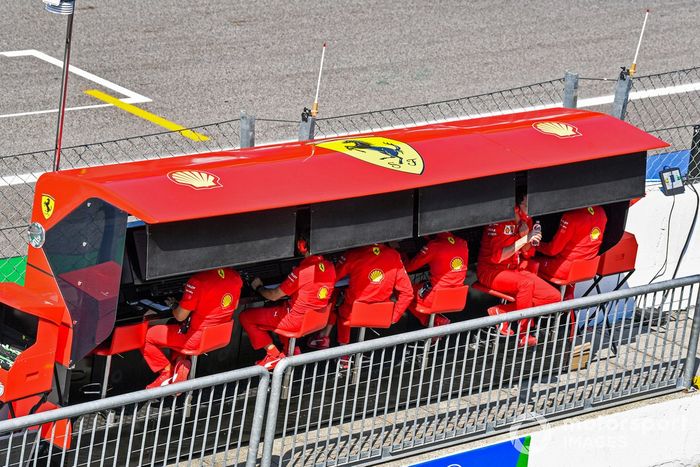 Muro de boxes de Ferrari en Monza