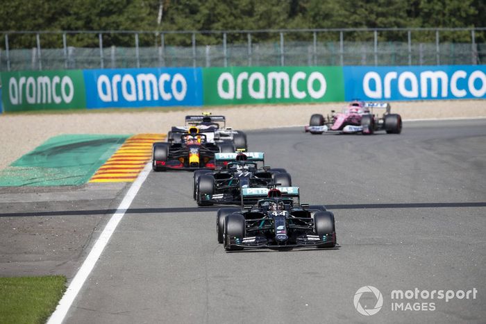 Lewis Hamilton, Mercedes F1 W11, Valtteri Bottas, Mercedes F1 W11, Max Verstappen, Red Bull Racing RB16