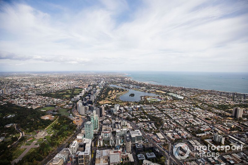 Aerial over Albert Park