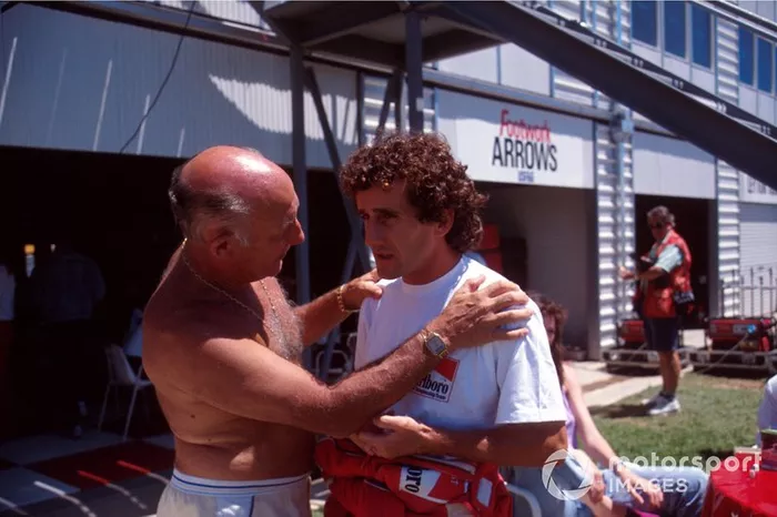 Stirling Moss y Alain Prost, Ferrari