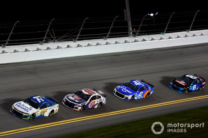 Jamie McMurray, Spire Motorsports, Chevrolet Camaro AdventHealth Daniel Suarez, TrackHouse Racing, Chevrolet Camaro iFly Ricky Stenhouse Jr., JTG Daugherty Racing, Chevrolet Camaro Kroger/NOS Energy Drink