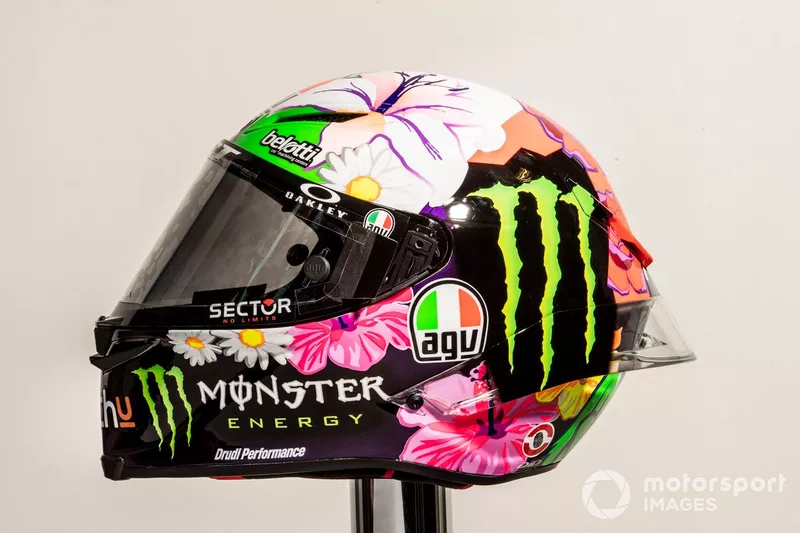 Le casque de Franco Morbidelli, Petronas Yamaha SRT