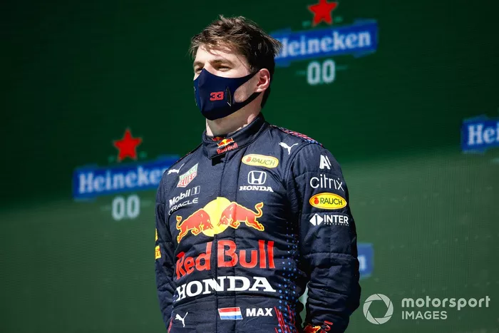 Podio: segundo lugar Max Verstappen, Red Bull Racing