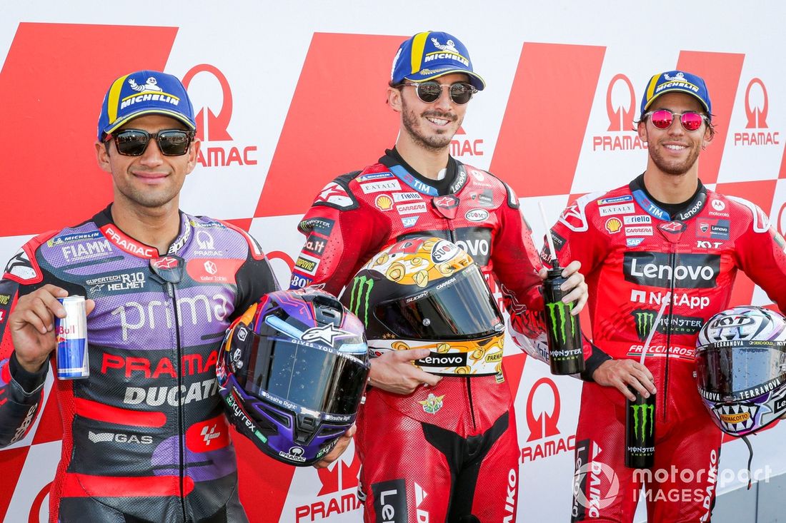 Francesco Bagnaia, Ducati Team, Jorge Martin, Pramac Racing, Enea Bastianini, Ducati Team