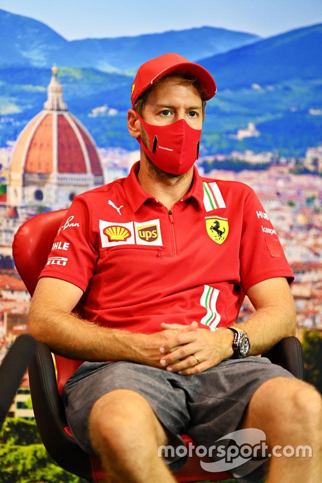 Sebastian Vettel, Ferrari en la conferencia de prensa