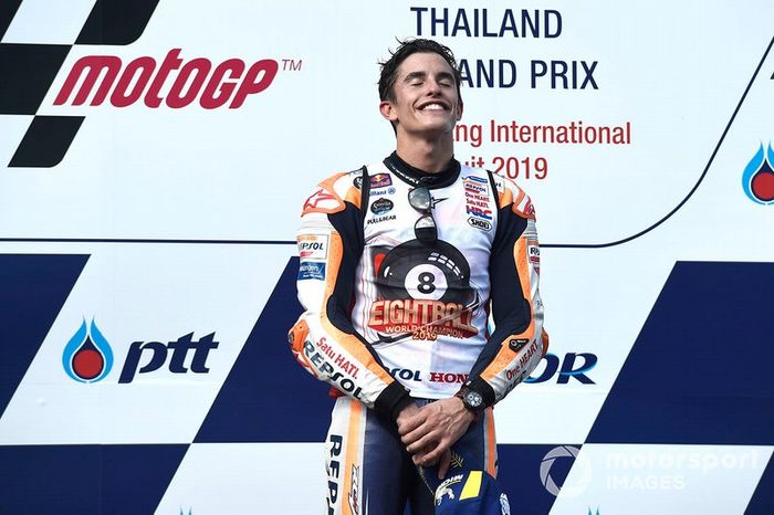 Podio: ganador Marc Márquez, Repsol Honda Team