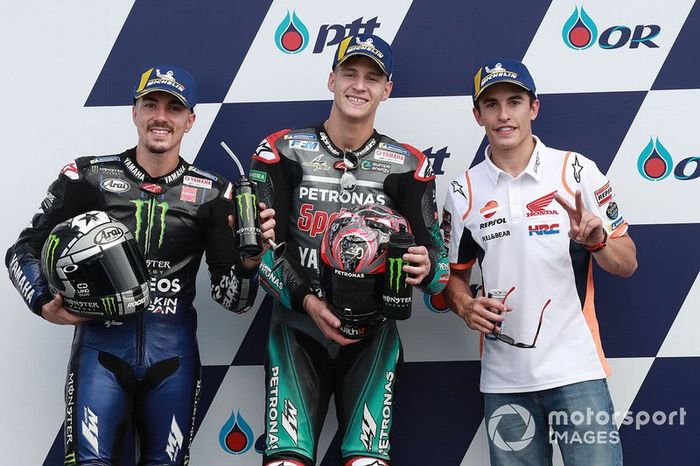 Fabio Quartararo, Petronas Yamaha SRT, Maverick Vinales, Yamaha Factory Racing, Marc Marquez, Repsol Honda Team