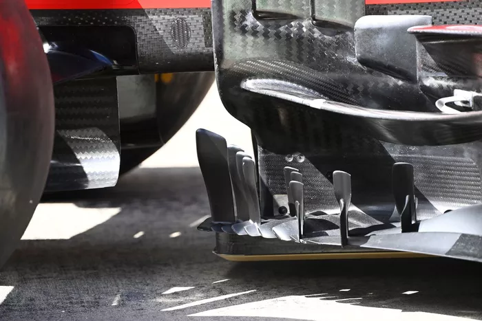 Detalle técnico del Ferrari SF21