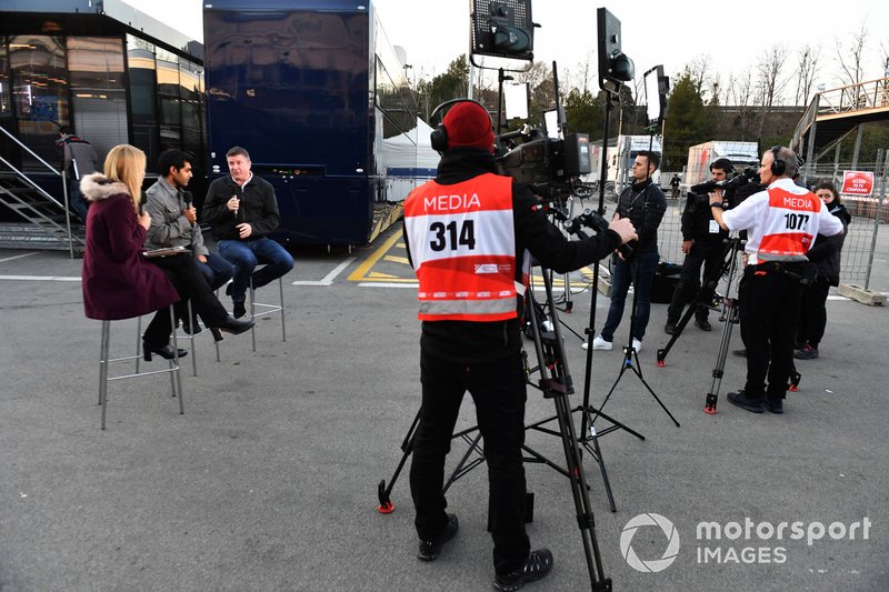 Rachel Brooks, Sky TV, Karun Chandhok, Sky TV and David Croft, Sky TV Commentator