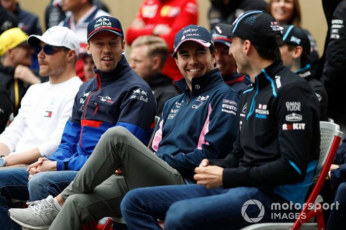 Daniil Kvyat, Toro Rosso, Sergio Perez, Racing Point, y Robert Kubica, Williams Racing