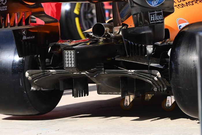 Detalle del difusor McLaren MCL35