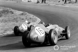 Phil Hill leads Cliff Allison, Ferrari Dino 246