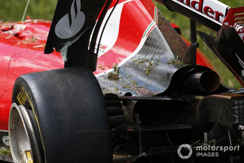 Daños en el coche de Kimi Raikkonen, Ferrari SF-15T