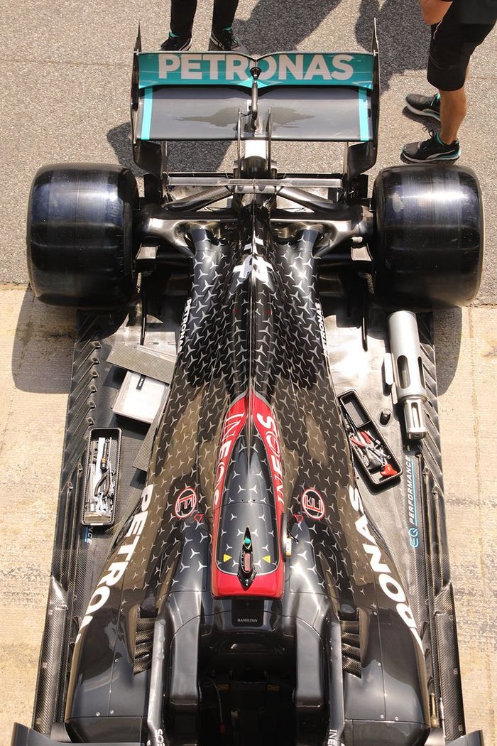 Alerón trasero del Mercedes F1 W11