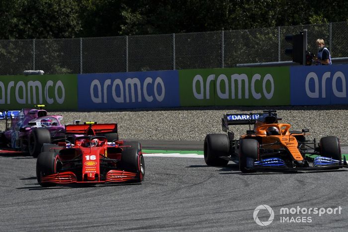 Charles Leclerc, Ferrari SF1000, Carlos Sainz Jr., McLaren MCL35, Lance Stroll, Racing Point RP20
