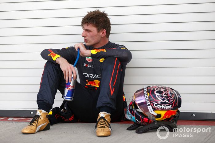 Ganador Max Verstappen, Red Bull Racing, en Parc Ferme