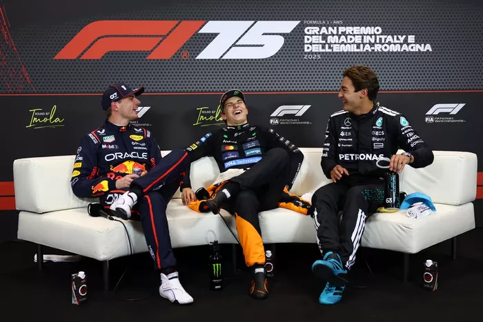 Oscar Piastri, McLaren, Max Verstappen, Red Bull Racing, George Russell, Mercedes
