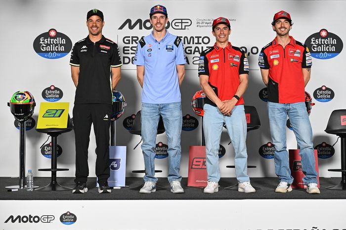 Franco Morbidelli, VR46 Racing Team, Alex Márquez, Gresini Racing, Marc Márquez, Ducati Team, Francesco Bagnaia, Ducati Team