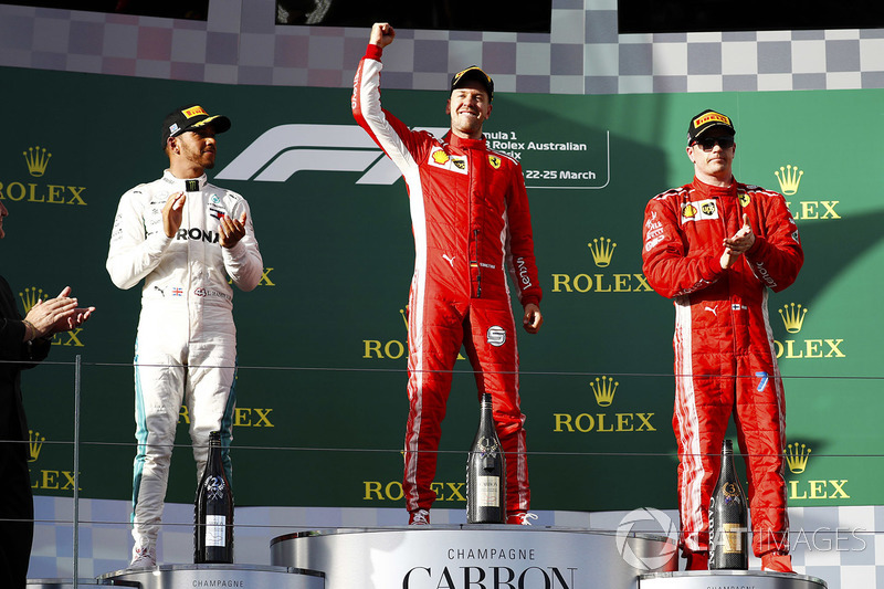 2018: 1. Sebastian Vettel, 2. Lewis Hamilton, 3. Kimi Räikkönen