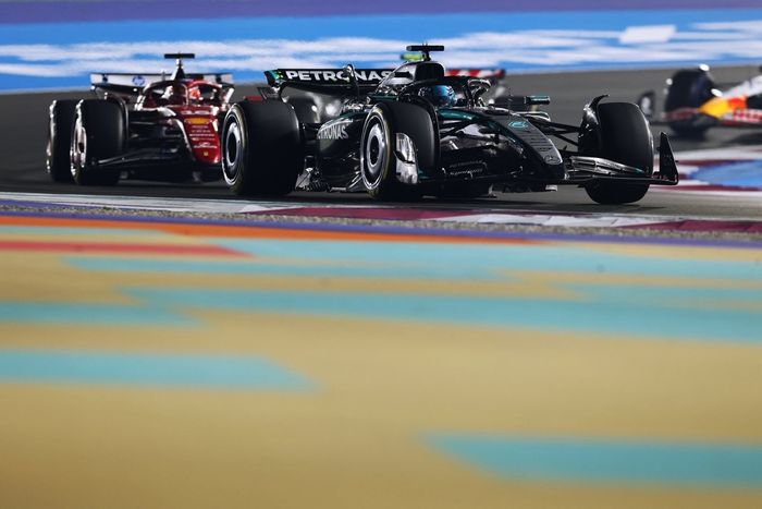 Charles Leclerc, Ferrari, George Russell, Mercedes