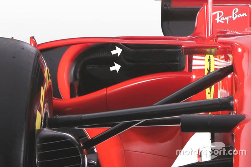 Ferrari SF70H sidepod detail