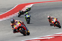 Marc Marquez, Repsol Honda Team; Dani Pedrosa, Repsol Honda Team; Valentino Rossi, Yamaha Factory Ra