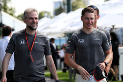 Stoffel Vandoorne, McLaren with Adam Cooper, McLaren Press Officer