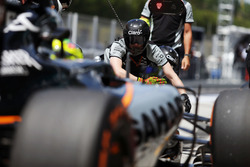 Серхио Перес, Sahara Force India F1 VJM09. Тренировка пит-стопа