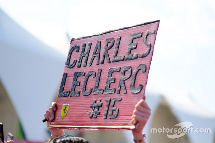 Sign of Charles Leclerc, Ferrari