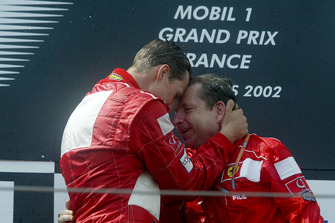 Podyum: Yarış galibi Michael Schumacher, Ferrari ve Jean Todt, Ferrari