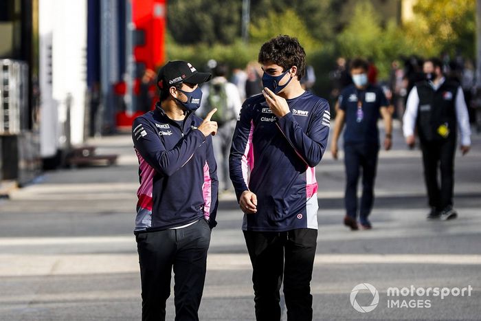 Sergio Pérez, Racing Point, y Lance Stroll, Racing Point