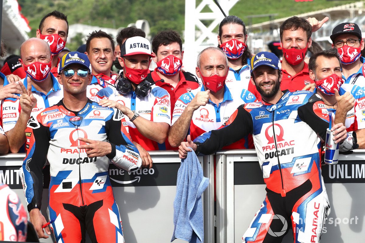 Segundo lugar para Jorge Martín, Pramac Racing, tercero para Johann Zarco, Pramac Racing